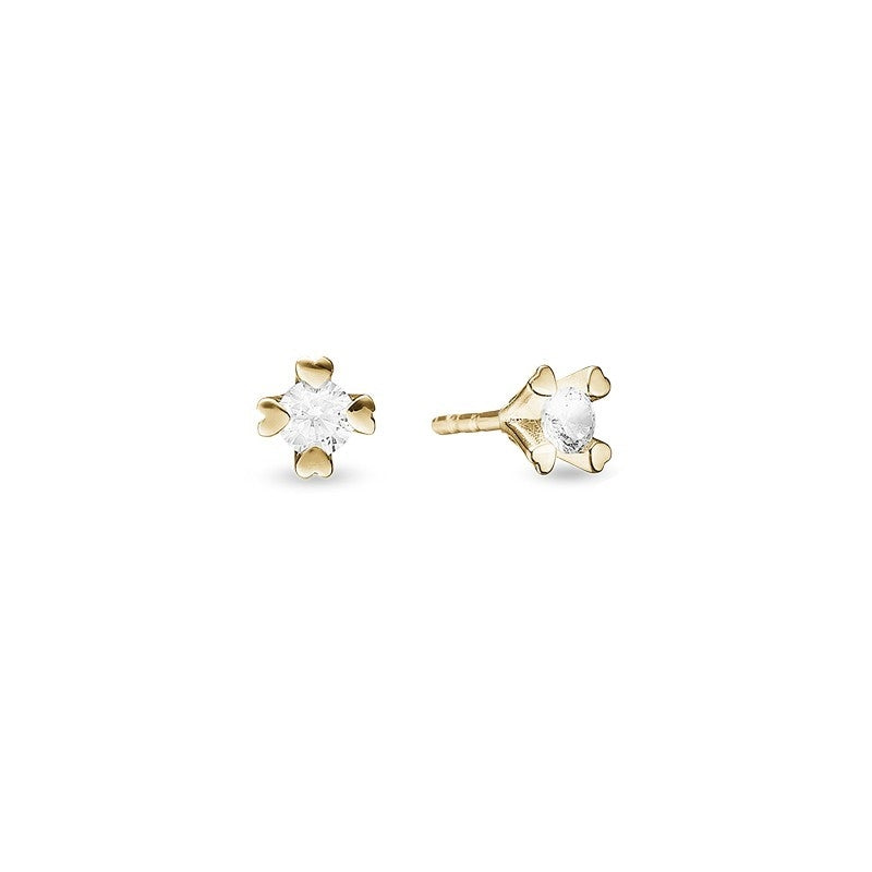 Mary diamantøreringe fra Aagaard i 14 kt guld med lab-grown diamanter 2 x 0,25–0,75 ct